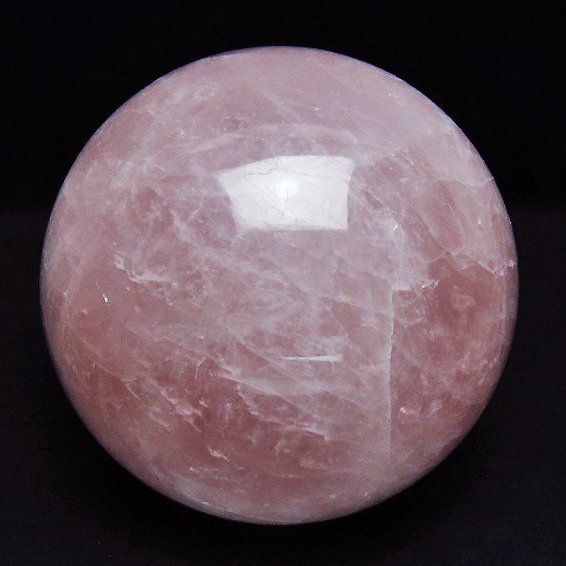 2Kg ローズクォーツ 丸玉 117mm [T456-15104]