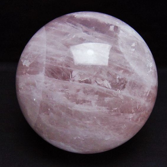 2Kg ローズクォーツ 丸玉 115mm [t456-15511]