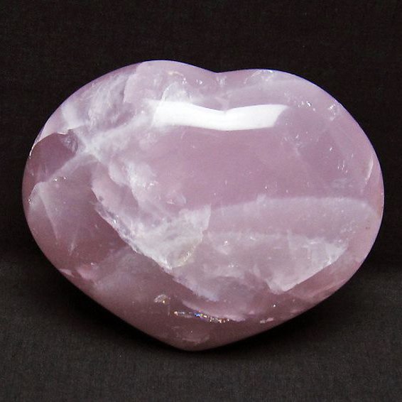 ローズクォーツハート 置物[T457-3628]