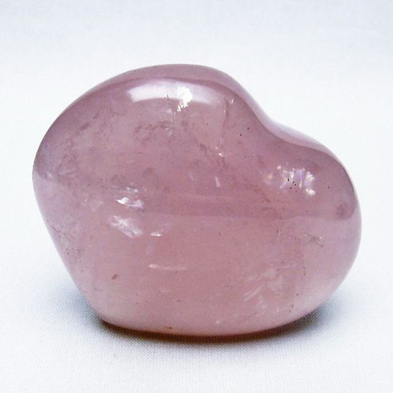 ローズクォーツハート 置物[T457-3823]