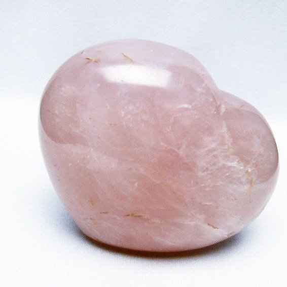 ローズクォーツハート 置物[T457-3893]