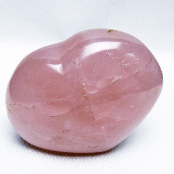 ローズクォーツハート 置物[T457-3922]