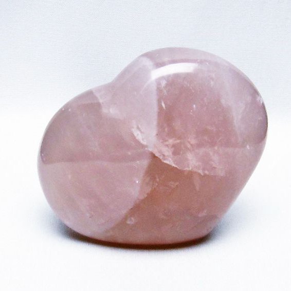 ローズクォーツハート 置物[T457-3924]