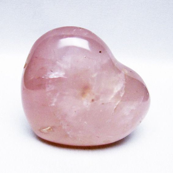 ローズクォーツハート 置物[T457-3937]