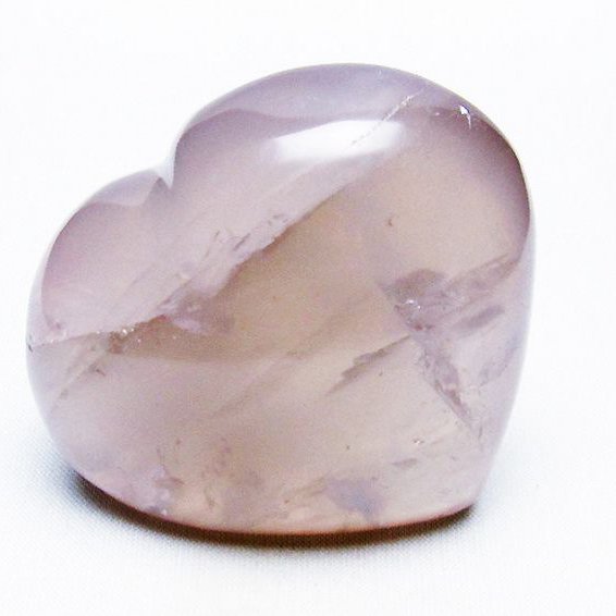 ローズクォーツハート 置物[T457-3950]