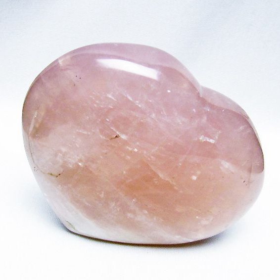ローズクォーツハート 置物[T457-3973]