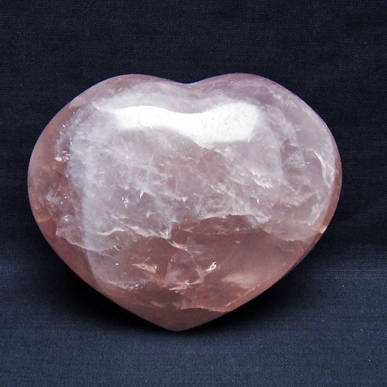 ローズクォーツハート 置物 [t457-4315]