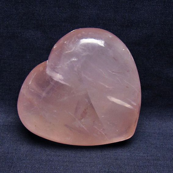 ローズクォーツハート 置物[T457-4371]