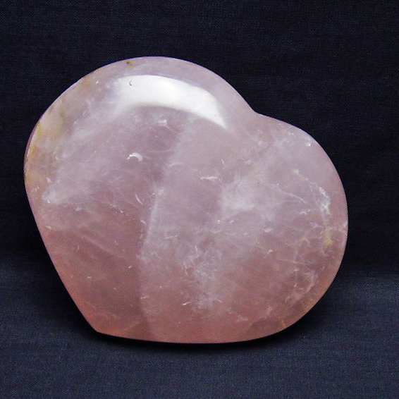 ローズクォーツハート 置物[T457-4387]