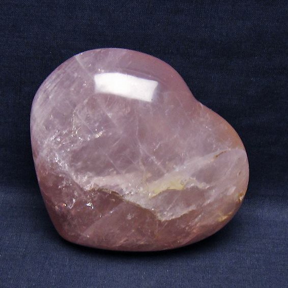 ローズクォーツハート 置物 [t457-4458]