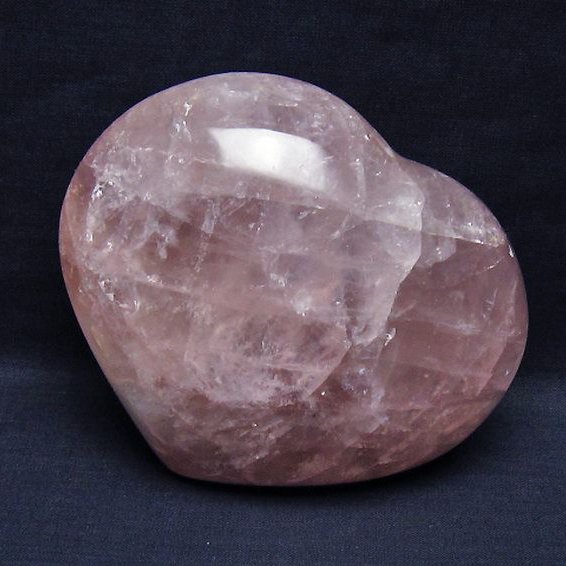 ローズクォーツハート 置物 [t457-4469]