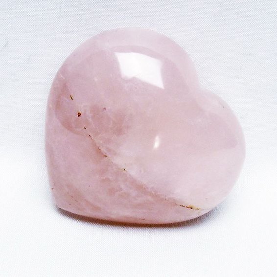 ローズクォーツハート 置物 [t457-4511]