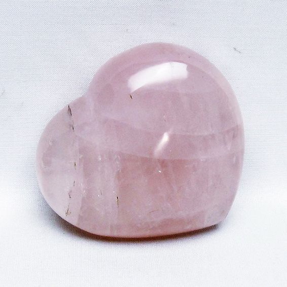 ローズクォーツハート 置物 [t457-4527]