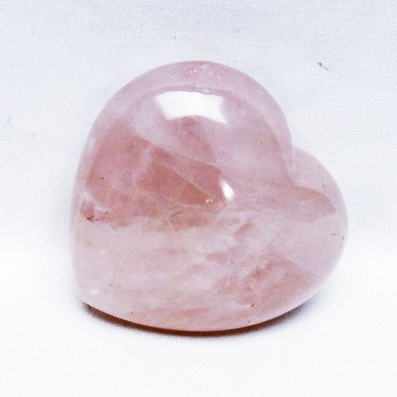 ローズクォーツハート 置物 [t457-4533]