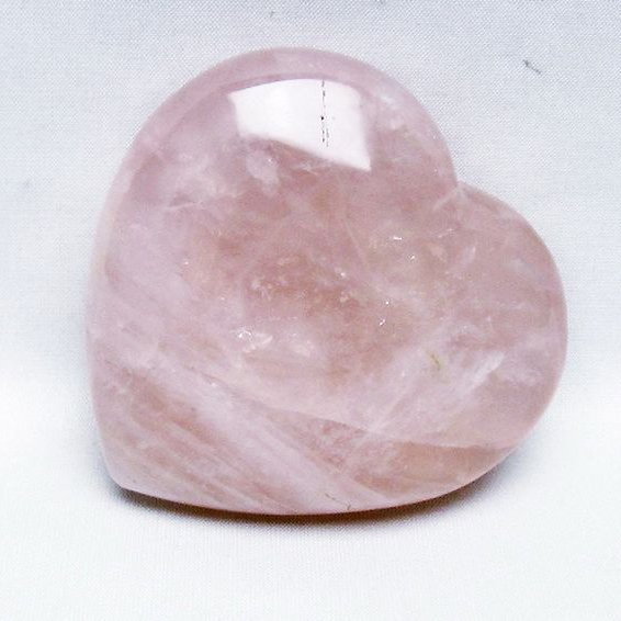 ローズクォーツハート 置物 [t457-4541]