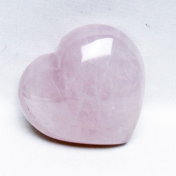 ローズクォーツハート 置物 [t457-4542]