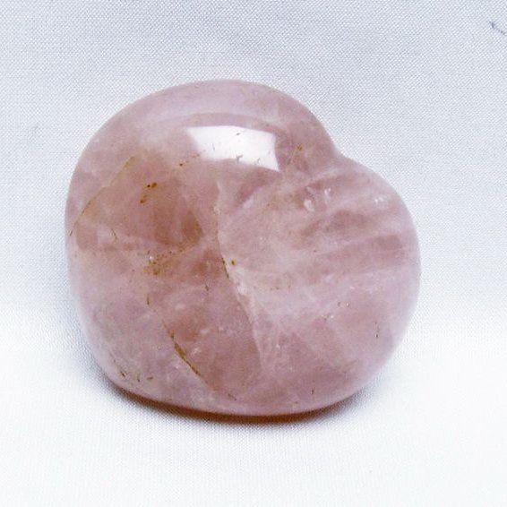 ローズクォーツハート 置物[T457-4551]