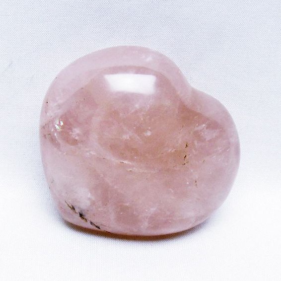 ローズクォーツハート 置物[T457-4564]