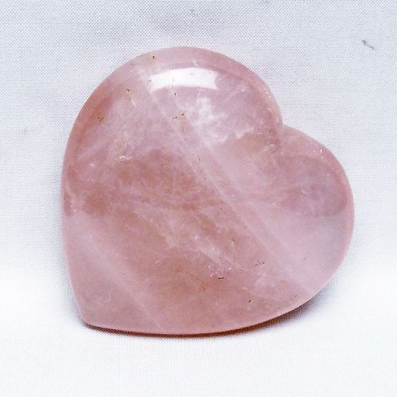 ローズクォーツハート 置物 [t457-4572]