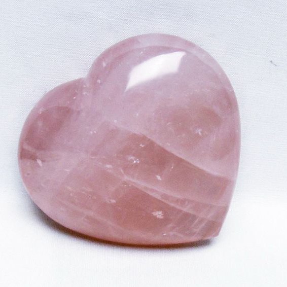 ローズクォーツハート 置物 [t457-4590]