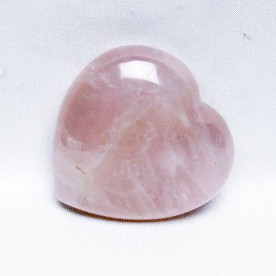 ローズクォーツハート 置物 [t457-4598]