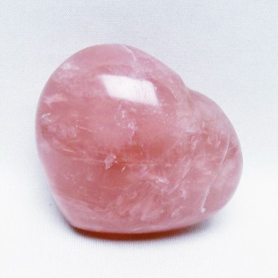ローズクォーツハート 置物 [t457-4604]