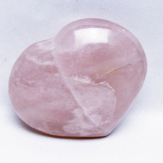 ローズクォーツハート 置物 [t457-4624]