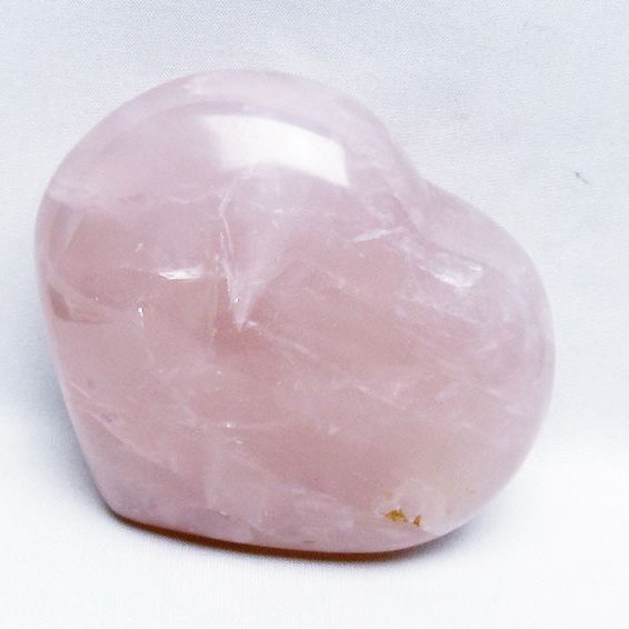 ローズクォーツハート 置物[T457-4632]