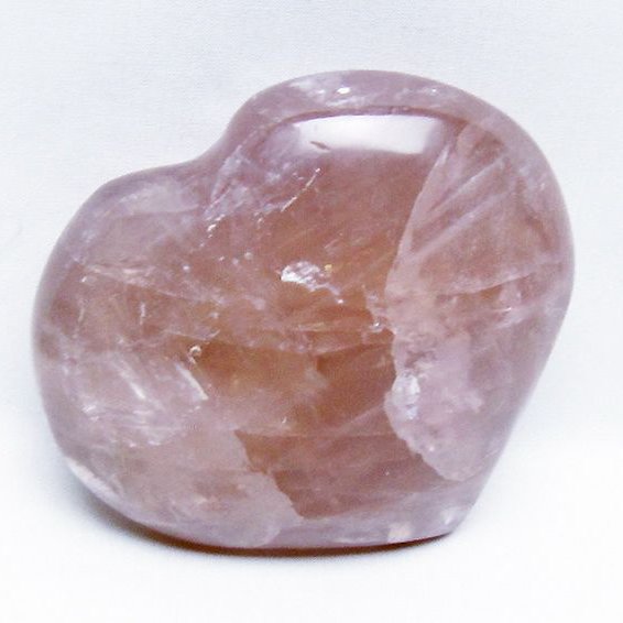 ローズクォーツハート 置物[T457-4635]
