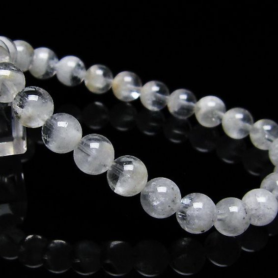 ラビットヘア ファントム 水晶 ブレスレット 8mm [T458-1056]