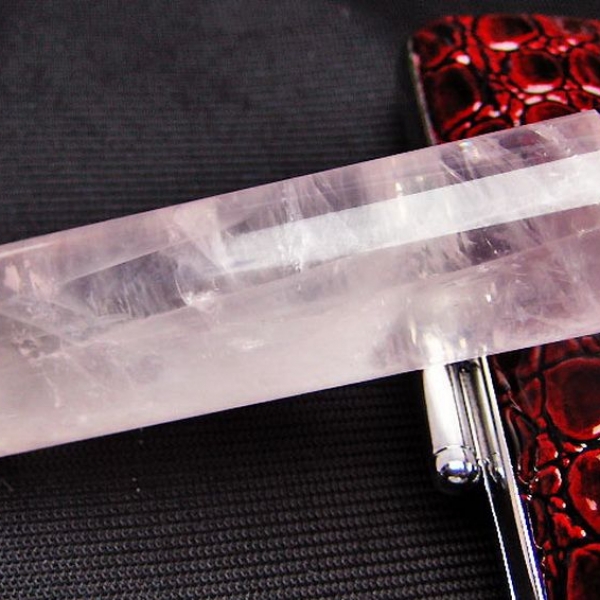 ローズクォーツ 印材　※別途料金で篆刻可能 18mm [T46-572]