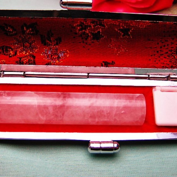 ローズクォーツ 印材　※別途料金で篆刻可能 12mm [T46-749]