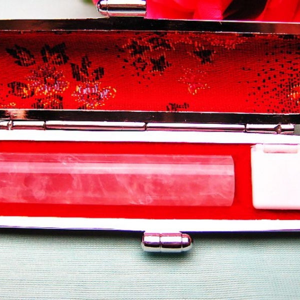 ローズクォーツ 印材　※別途料金で篆刻可能 12mm [T46-765]