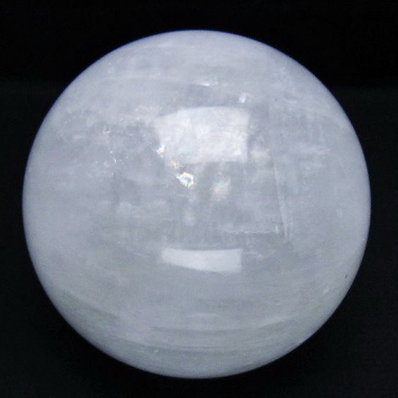 1.1Kg カルサイト 丸玉 92mm [T461-11283]