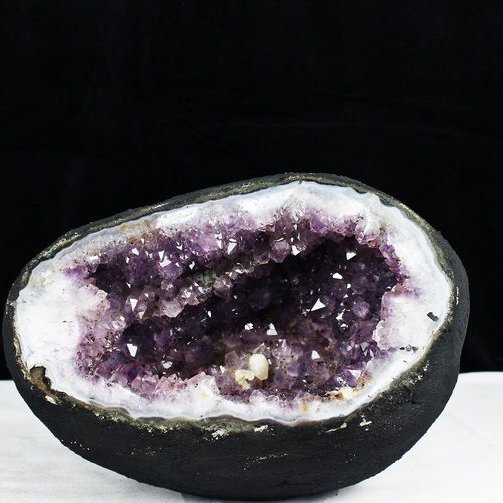 7.5Kg ウルグアイ産  サークルジオード カルサイト共生 アメジストドーム[T466-1590]