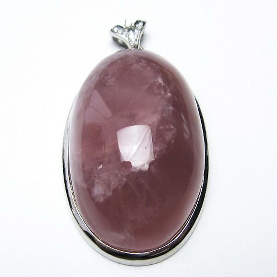 ローズクォーツ ペンダント [T467-3629]