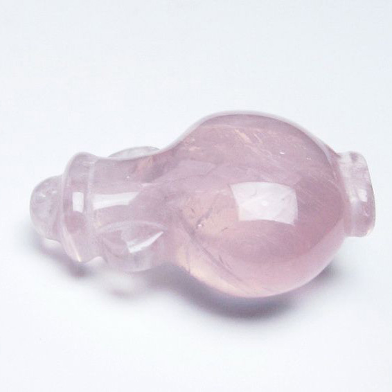 ローズクオーツ 花瓶  置物[T467-3684]