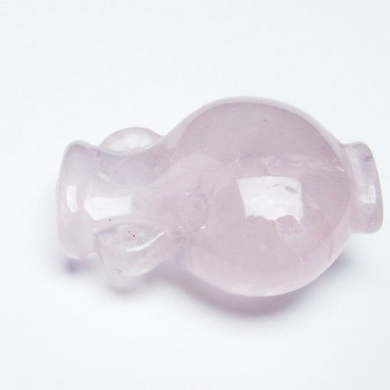 ローズクオーツ 花瓶 置物[T467-3742]