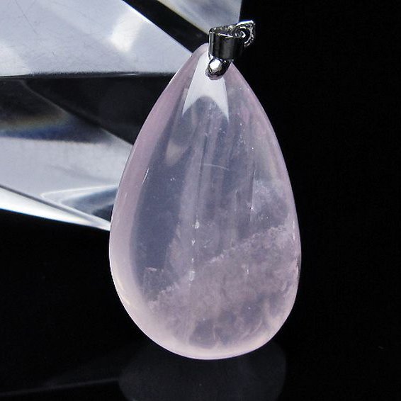 ラベンダーローズクォーツ♡ブルーローズクォーツ共生ハート♡虹入りNo