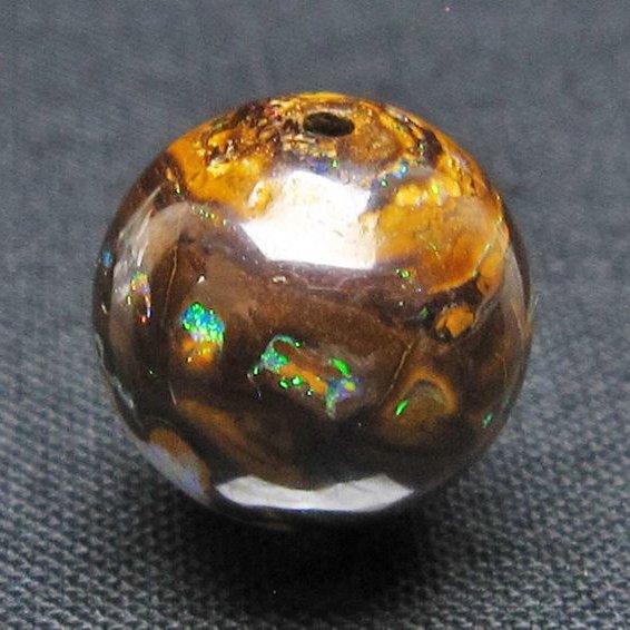 アイアンオパール 粒売 ビーズ 13mm [t468-593]