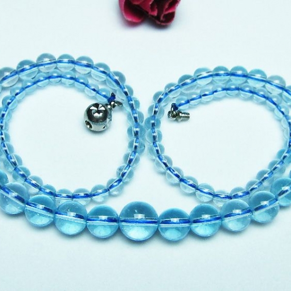 ブルートパーズ ネックレス 10mm [T471-375]   