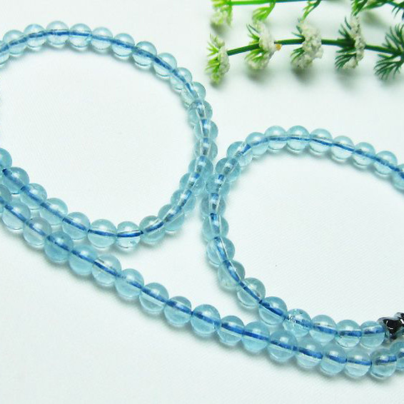 ブルートパーズ ネックレス 5mm [T471-408]