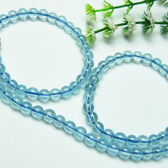 ブルートパーズ ネックレス 5mm [T471-409]