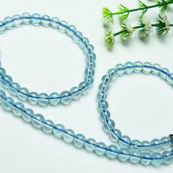 ブルートパーズ ネックレス 5mm [T471-424]