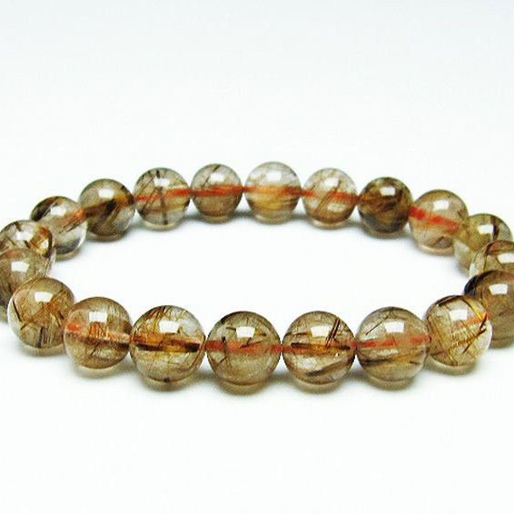 ゴールドタイチンルチル ブレスレット 9mm [T473-4313]