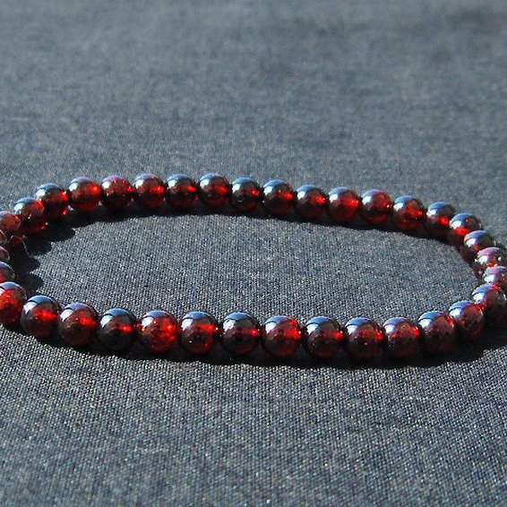 ガーネット ブレスレット 5mm [T483-7545]