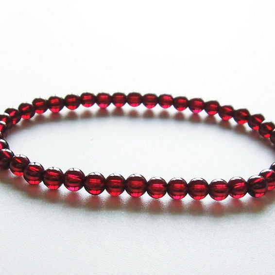 ガーネット ブレスレット 4mm [T483-7703]