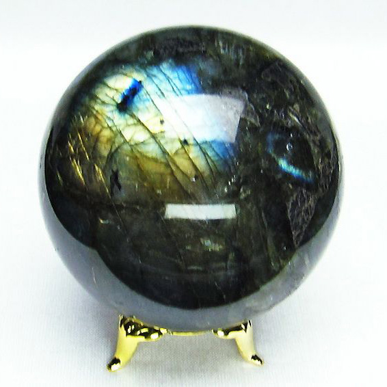 ラブラドライト 丸玉 64mm [T484-2075]