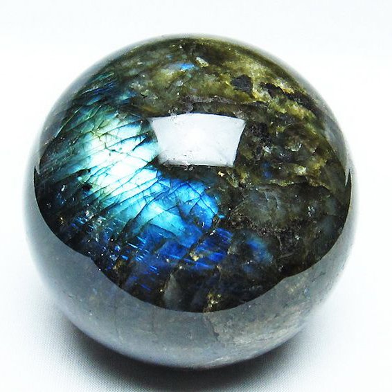 ラブラドライト 丸玉 84mm [T484-2356]