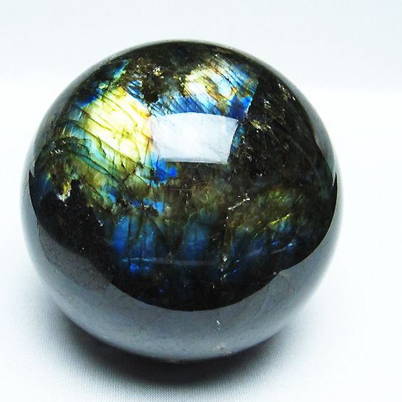 ラブラドライト 丸玉 88mm [T484-2385]